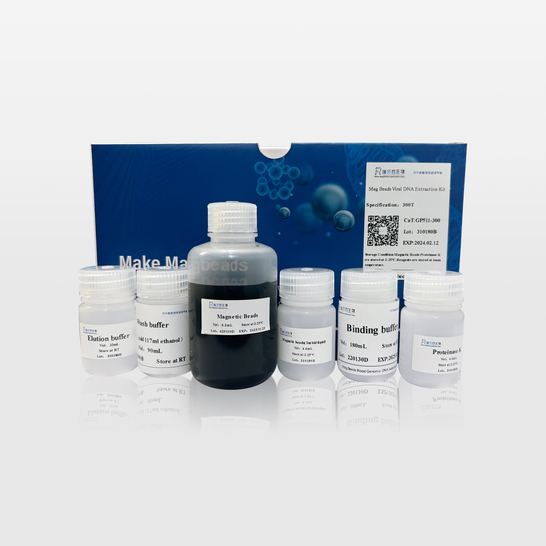 Mag Beads Viral DNA Extraction Kit For Research GP511 ISO13485 Certified